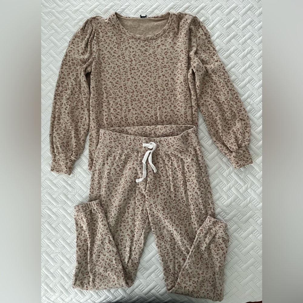 JCrew Animal Print Jogging Suit
